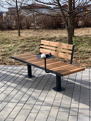 Bench "Star" with backrest and table