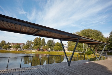 Recreation area of Georgievsky pond, Ruza, Moscow region (2020)